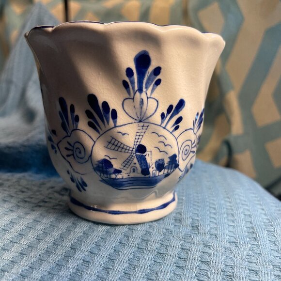 DELFT BLUE AND WHITE 184 HOLLAND PLANTER - Picture 1 of 5